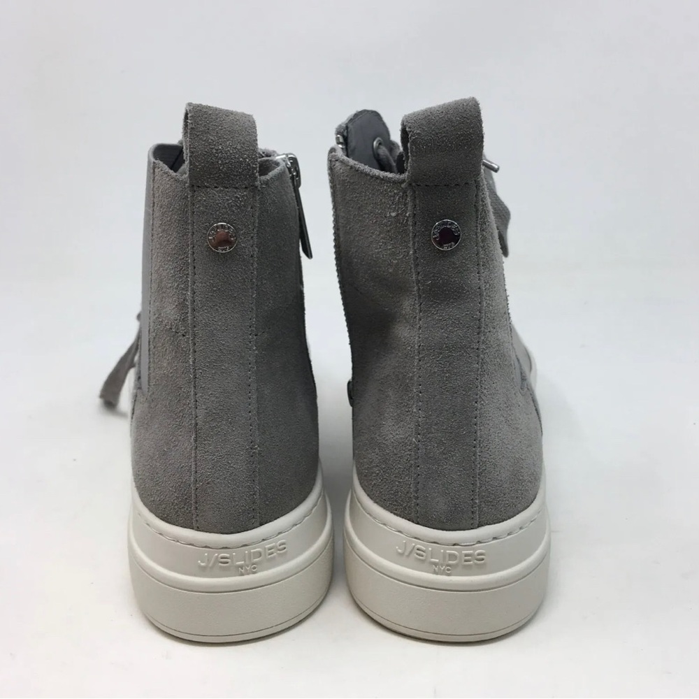 J/SLIDES Norris High Top Leather Platform Sneaker in Black Size 11 - Picture 4 of 8